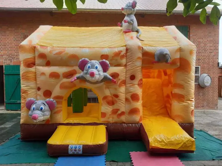 Hüpfburg Maus mit großer Maus und Rutsche
